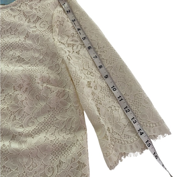 CeCe Elegant Lace 3/4 Sleeve Women’s Blouse Size S - Picture 8 of 8